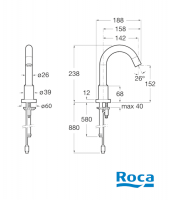 LAVABO ELECTRONICO LOFT-E ROCA MEDIDAS